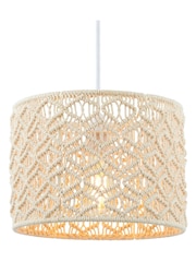 BHS Cream Small Macramé 100% Cotton Shade - Image 3 of 4