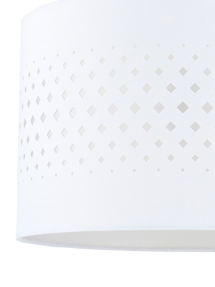 BHS White 30cm Laser Cut Shade - Image 5 of 5