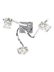BHS Silver Bella Flush 3 Light Ceiling Light - Image 1 of 5