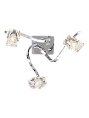 BHS Silver Bella Flush 3 Light Ceiling Light - Image 3 of 5