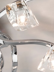 BHS Silver Bella Flush 6 Light Ceiling Light - Image 3 of 6