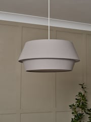 BHS Grey Linen Drum Shade - Image 2 of 4