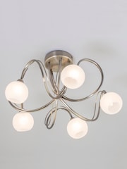 BHS Brass Soni 5 Light Flush Flush Ceiling Light - Image 1 of 4
