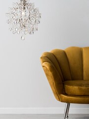 BHS Silver Lisa 1 Ceiling Light Pendant - Image 1 of 3