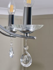 BHS Silver Bugsy Flush Ceiling Light - Image 3 of 6