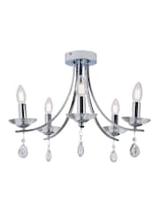 BHS Silver Bugsy Flush Ceiling Light - Image 5 of 6
