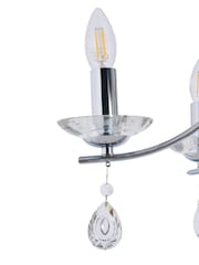 BHS Silver Bugsy Flush Ceiling Light - Image 6 of 6