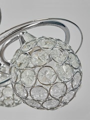 BHS Silver Orianna 5 Light Flush Flush Ceiling Light - Image 3 of 5