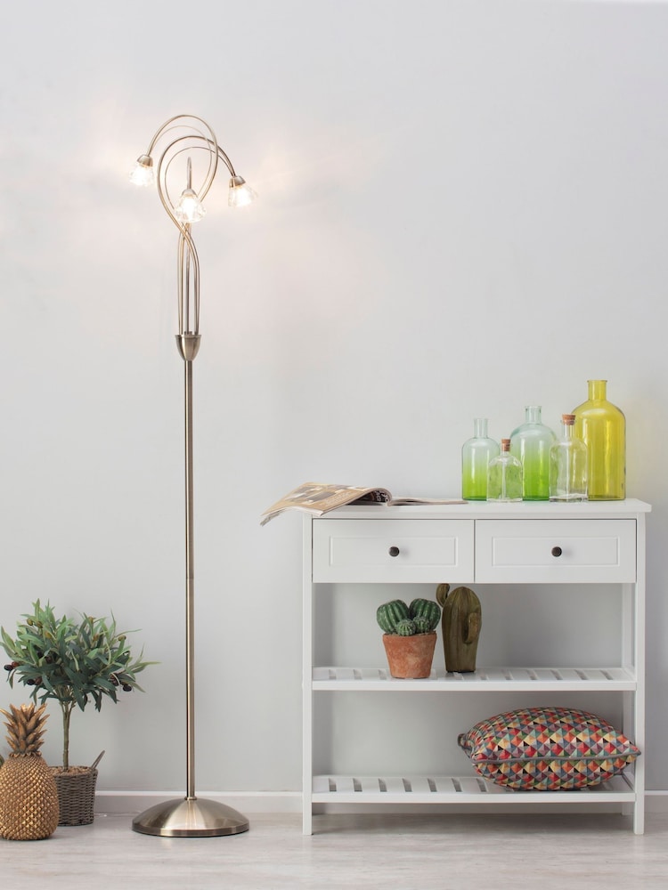 BHS Brass Marianne Floor Lamp - Image 1 of 5