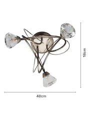BHS Brass Marianne Flush Ceiling Light - Image 4 of 7