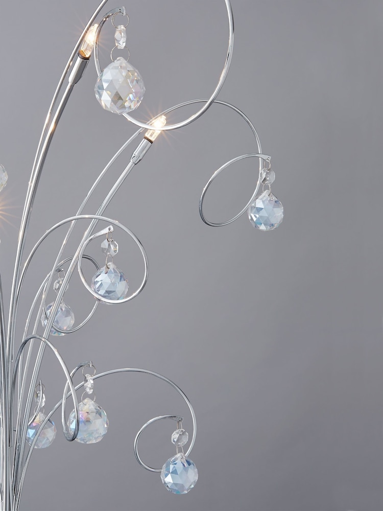 BHS Silver Lila Floor Lamp - Image 2 of 5