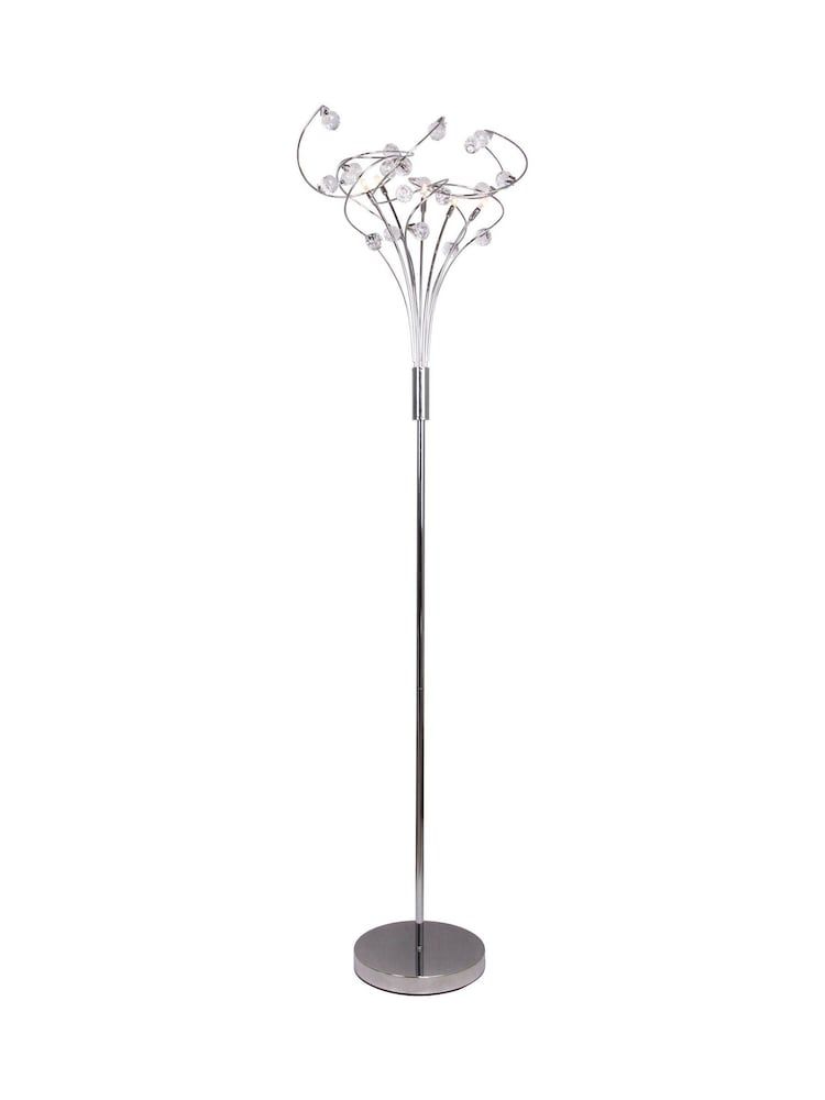 BHS Silver Lila Floor Lamp - Image 5 of 5