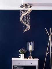 BHS Silver Abyss Flush Ceiling Light - Image 1 of 5