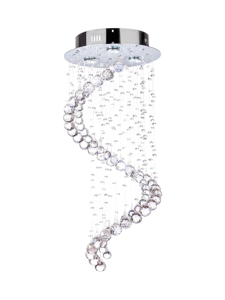 BHS Silver Abyss Flush Ceiling Light - Image 5 of 5
