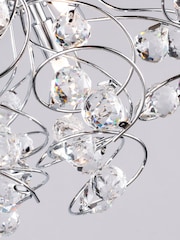 BHS Silver Lila Flush Ceiling Light - Image 3 of 5