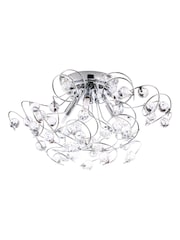 BHS Silver Lila Flush Ceiling Light - Image 5 of 5