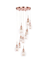 BHS Copper Carmella Diner Cluster Ceiling Light Pendant - Image 2 of 2