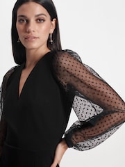 Black Ponte Mini Dress - Image 4 of 5