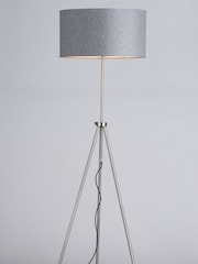BHS Silver Pol Rise & Fall Tripod Floor Lamp - Image 3 of 4