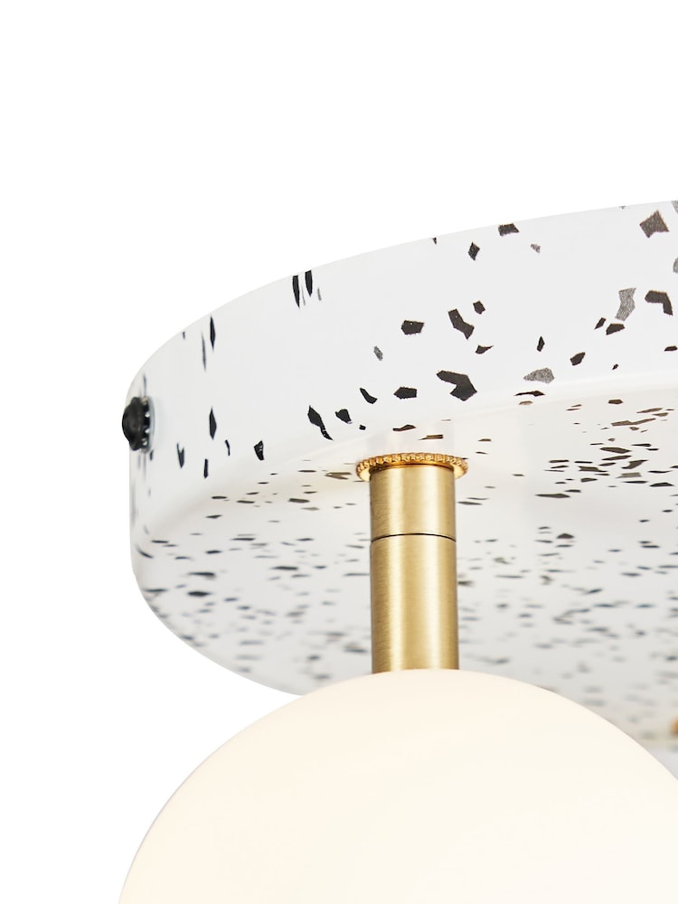 BHS White Lott Opal Ball Flush Ceiling Light - Image 6 of 6