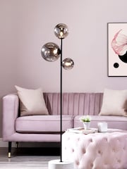 BHS Black Forella Floor Lamp - Image 1 of 4