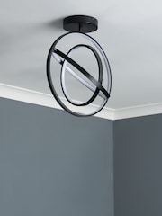 BHS Black Ingel 3 Rings Orbital LED Flush Ceiling Light - Image 2 of 7
