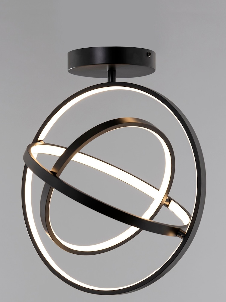 BHS Black Ingel 3 Rings Orbital LED Flush Ceiling Light - Image 2 of 7