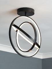 BHS Black Ingel 3 Rings Orbital LED Flush Ceiling Light - Image 3 of 7