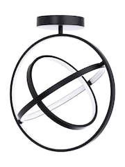 BHS Black Ingel 3 Rings Orbital LED Flush Ceiling Light - Image 6 of 7