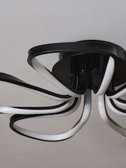 BHS Black Alvar LED 5 Petals Flush Ceiling Light - Image 5 of 7