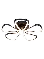 BHS Black Alvar LED 5 Petals Flush Ceiling Light - Image 6 of 7