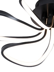 BHS Black Alvar LED 5 Petals Flush Ceiling Light - Image 7 of 7