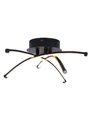 BHS Black Aalto Cross Over LED Flush Ceiling Light - Image 6 of 6