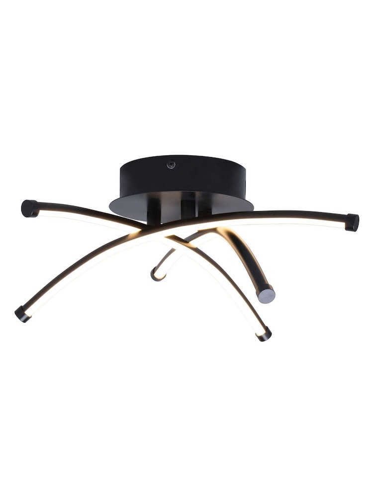 BHS Black Aalto Cross Over LED Flush Ceiling Light - Image 6 of 6