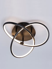 BHS Black Eero LED Knotted Flush Ceiling Light - Image 2 of 4