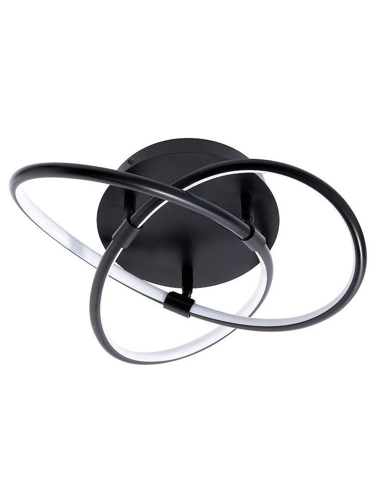 BHS Black Eero LED Knotted Flush Ceiling Light - Image 5 of 5