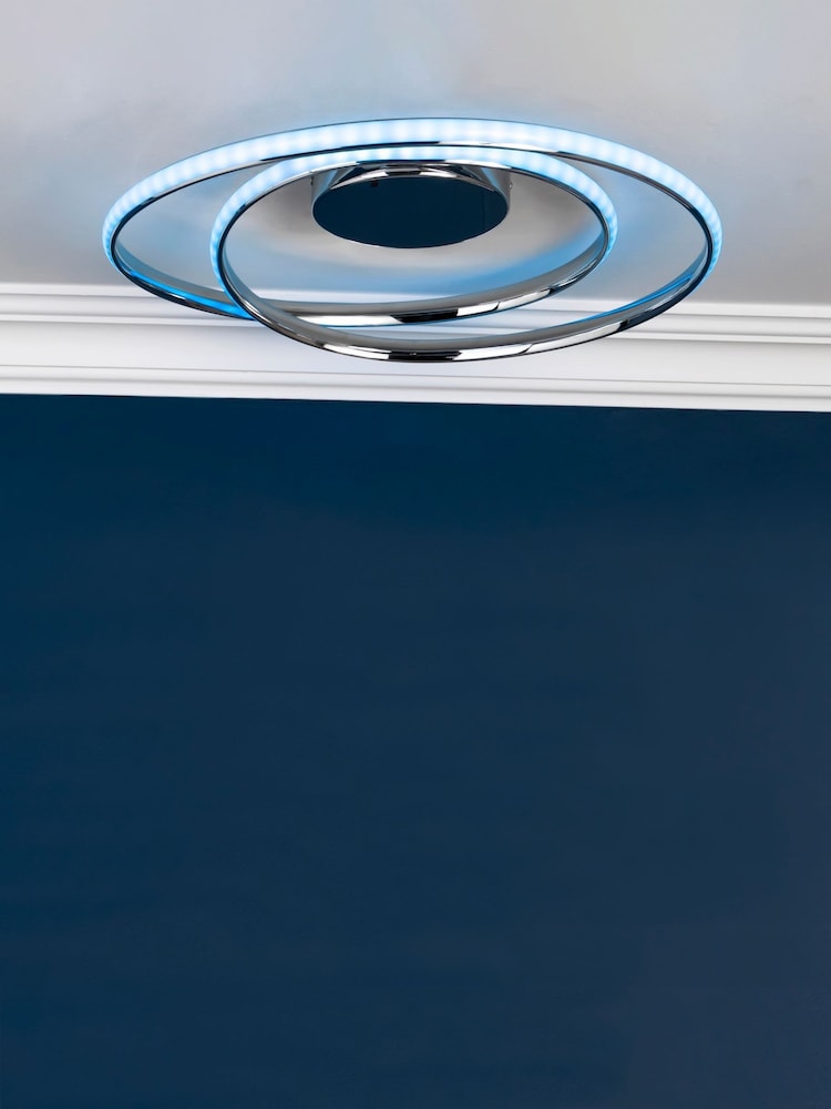 BHS Chrome Renzo LED Ceiling Light - Image 1 of 5