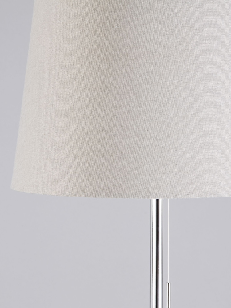 BHS Chrome Bryant Oval Floor Lamp - Image 2 of 4