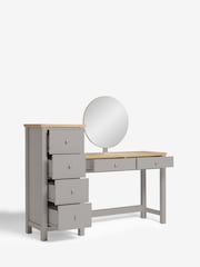 Dove Grey Malvern Paint Effect 6 Drawer Console Dressing Table - Image 7 of 10