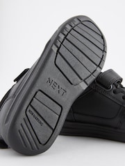 Black Extra Wide Fit (H) Elastic Lace School Trainers - Image 10 of 10