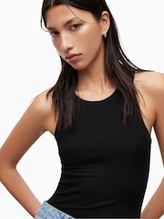 AllSaints Black Rina Tank Top - Image 5 of 7