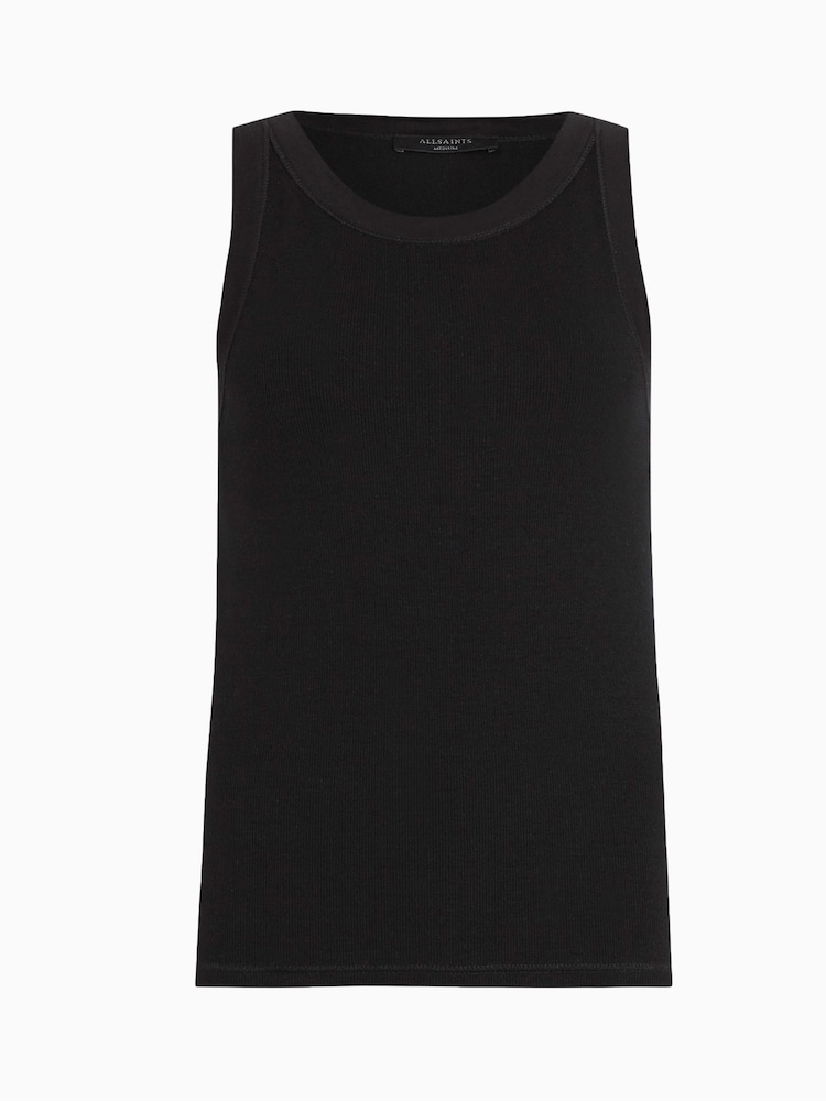 AllSaints Black Rina Tank Top - Image 7 of 7
