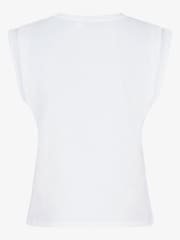Mint Velvet White Cotton Extended T-Shirt - Image 4 of 4