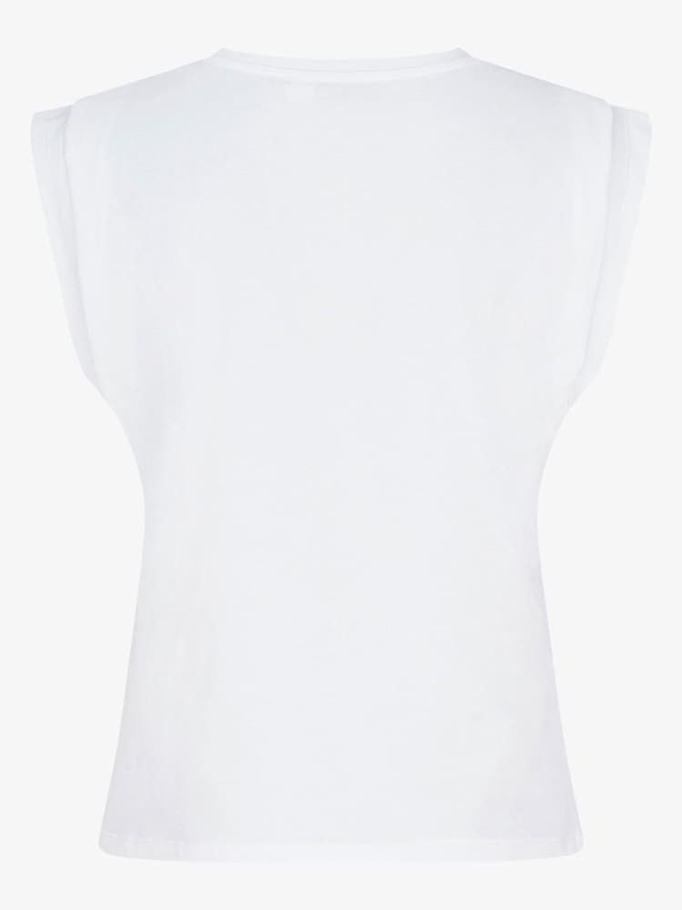 Mint Velvet White Cotton Extended T-Shirt - Image 4 of 4