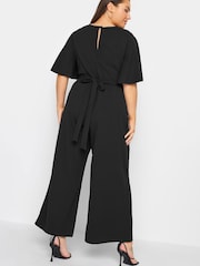 Yours Curve Black London Wrap Buckle Detail Jumpsuit - Image 2 of 4