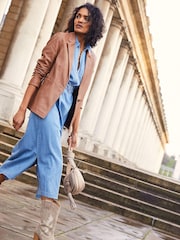 Mint Velvet Blue Denim Utility Zip Midi Dress - Image 2 of 4
