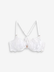 Lipsy White Non Pad Balcony Embroidery Bra - Image 5 of 5