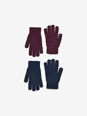 Navy/Red Magic Touchscreen Gloves 2 Pack - Image 1 of 3