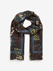Animal/Floral Foil Lightweight Scarf - Image 3 of 5