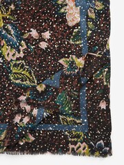 Animal/Floral Foil Lightweight Scarf - Image 4 of 5